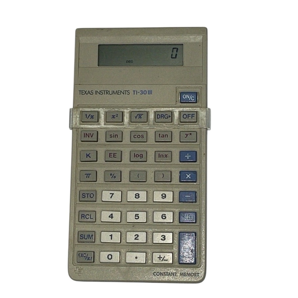 Texas Instruments‎ TI-30 III electronic calculator. Vintage from the 80s. Tested